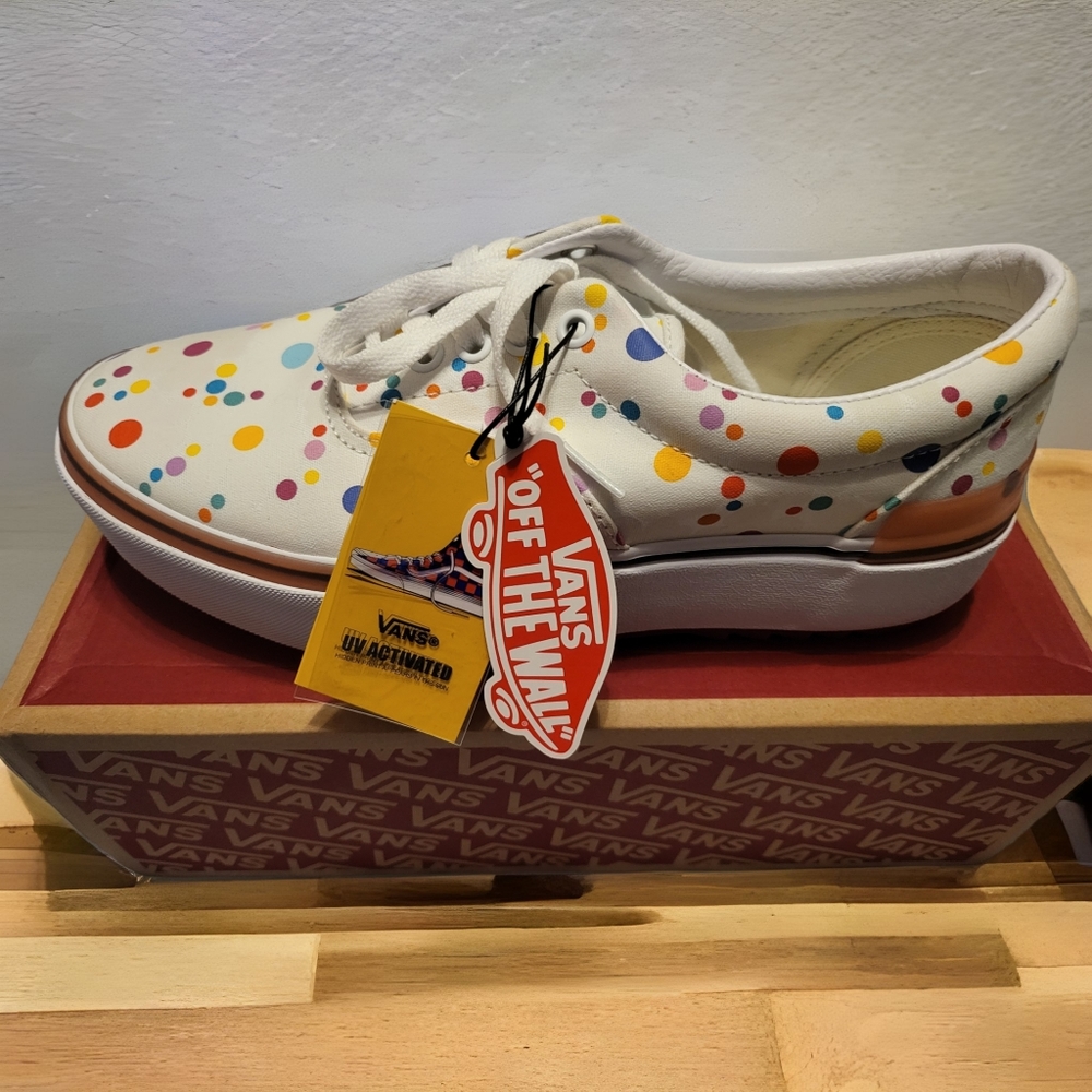 Vans Era Stacked UV Ink Floral True White NWB - Womens 10/Mens 8.5